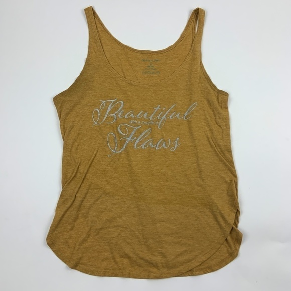 Back To My Roots Tank Top Womens Medium Yellow Silver - Picture 1 of 7